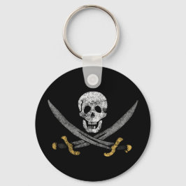 Chaveiro Caveira e Espadas Jolly Roger Pirate Flag