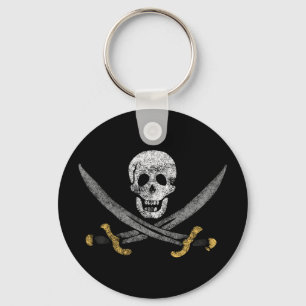 Chaveiro Caveira e Espadas Jolly Roger Pirate Flag