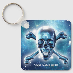 Chaveiro Caveira espacial. Personalizado