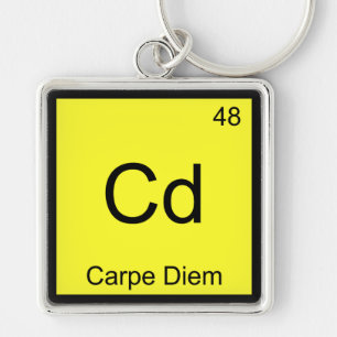 Chaveiro Cd - Carpe Diem Chemistry Elemento Símbolo Funny 