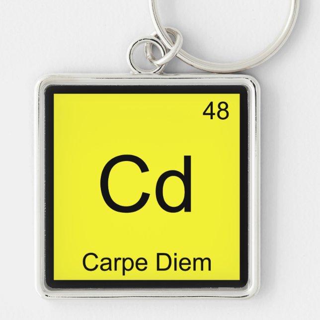 Chaveiro Cd - Carpe Diem Símbolo de Elemento Químico Camise (Frente)