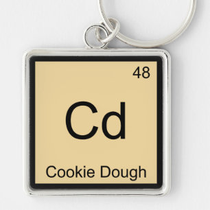 Chaveiro Cd - Símbolo De Elemento De Química De Cookie Do