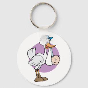 Chaveiro Cegonha com bebê