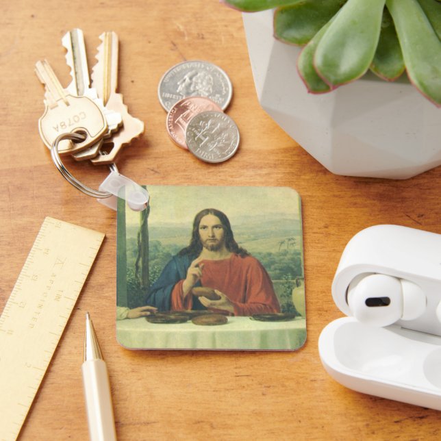 Chaveiro Ceia Antiga em Emaús com Jesus Cristo (Mesa)