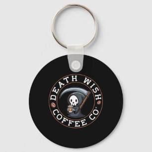 Chaveiro Ceifeira de Halloween Bebendo Café Desejo da Morte
