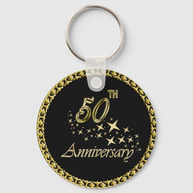 Chaveiro Celebração do 50º Aniversário Dourado e negro (Frente)