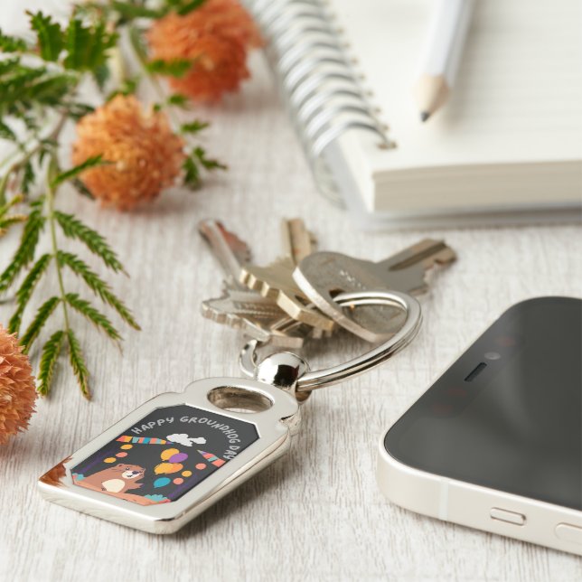 Chaveiro Celebração do Dia da Marmota: Sombra ou Sombra? (Lateral)