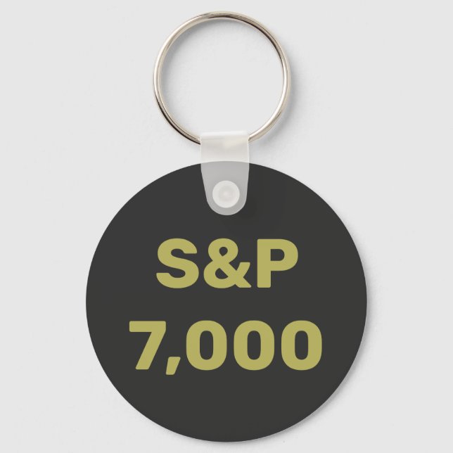 Chaveiro Celebração do Índice de Bolsas de Nível S&P 7.000 (Frente)