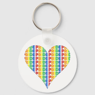 Chaveiro Celebração LGBT Orgulho gay Mês Arco-Íris Coração