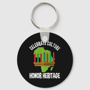Chaveiro Celebrar o Patrimônio Honroso da Cultura Kwanzaa A