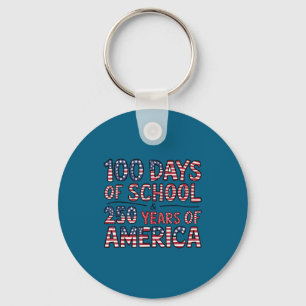 Chaveiro Celebre 100 dias de escola com o ano 250 da Améric