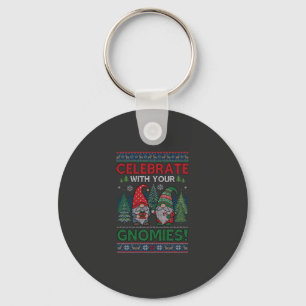 Chaveiro Celebre Gnomies Natal Gnomos Árvores Rena