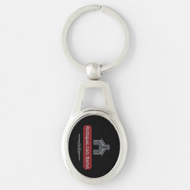 Chaveiro Celeiro de Carro Antigo - Oval (Frente)