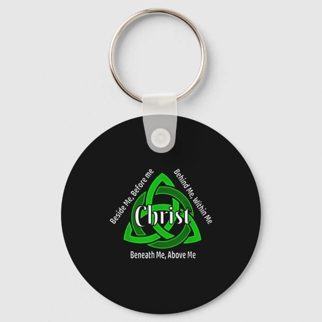 Chaveiro Celtic Trinity Kno St Patricks Prayer Christian  (Frente)