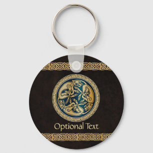 Chaveiro Celtic Wolf Knotwork Triad