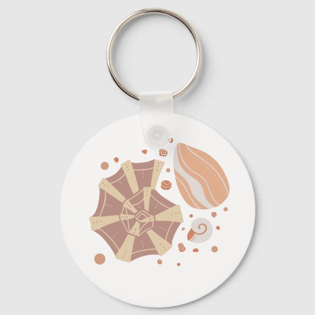Chaveiro Célula de desenho animado com ornamento de rabisco (Frente)