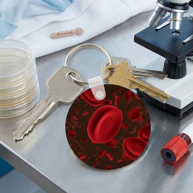 Chaveiro Células Vermelhas do Sangue Microscópicas (Criador carregado)