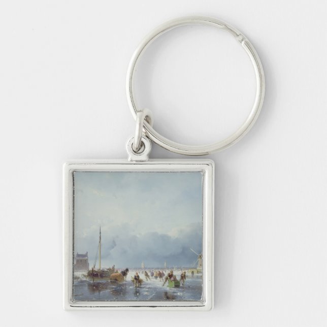 Chaveiro Cena congelada do inverno (Frente)