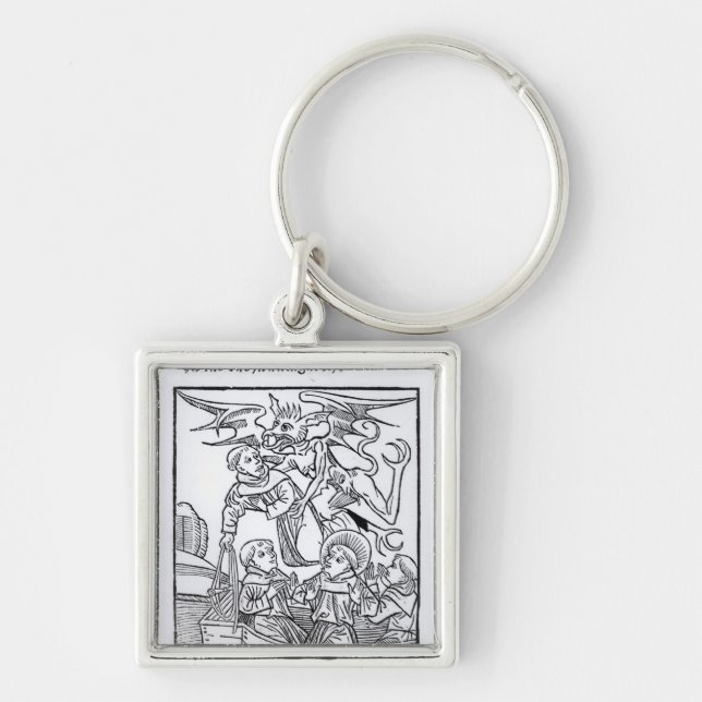 Chaveiro Cena 'da navegação de St. Brendan (Frente)