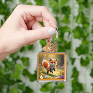 Chaveiro "Cena de Brincar com a Vida Selvagem"