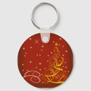 Chaveiro Cena de Natal Vermelho