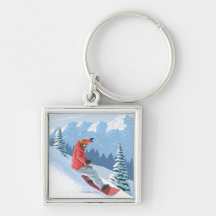 Chaveiro Cena do Snowboarder - Washington