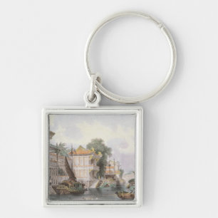 Chaveiro Cena no canal de Horan perto do cantão, c.1850