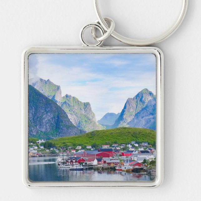 Chaveiro Cenário norueguês Lofoten Ilhas Noruega (Frente)