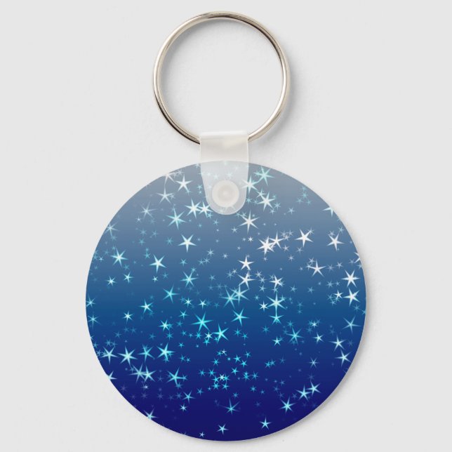 Chaveiro Centelhas de Natal Estrelas Céu Azul (Frente)