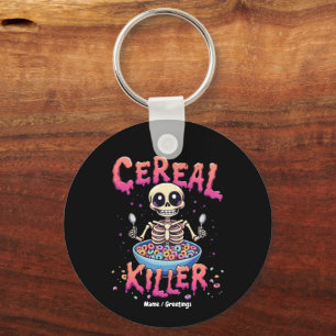 Chaveiro Cereal Killer Breakfast Cereal Engraçado Skeleton