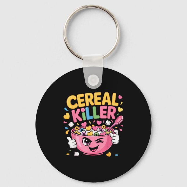 Chaveiro Cereal Killer Cartoon Bowl Funny Breakfast  (Frente)