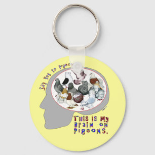 Chaveiro Cérebro em pombos