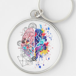 Chaveiro Cérebro Esquerdo vs. Cérebro Direto Trabalho de ar