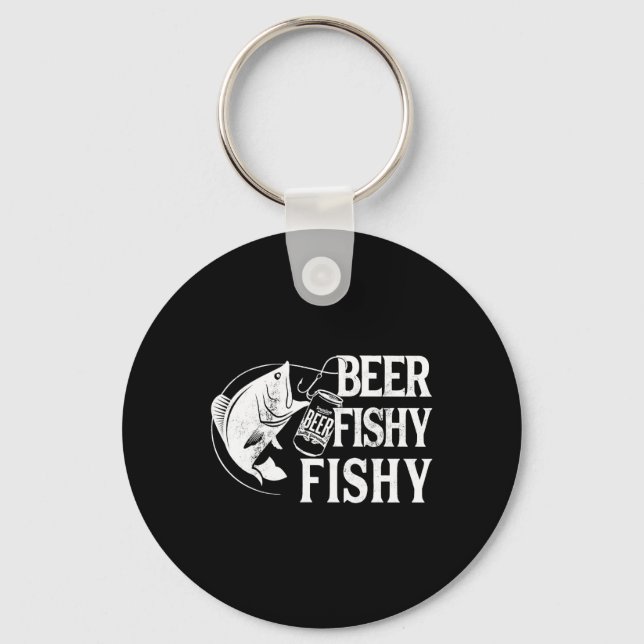 Chaveiro Cerveja Peixe Peixe Engraçado Pesca  (Frente)