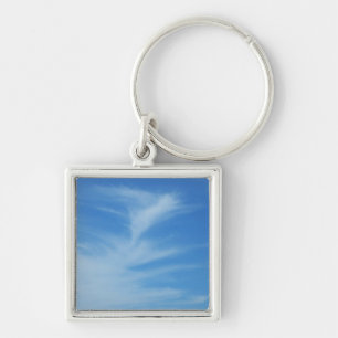 Chaveiro Céu Azul com Nuvens Brancas Foto Abstrata da Natur