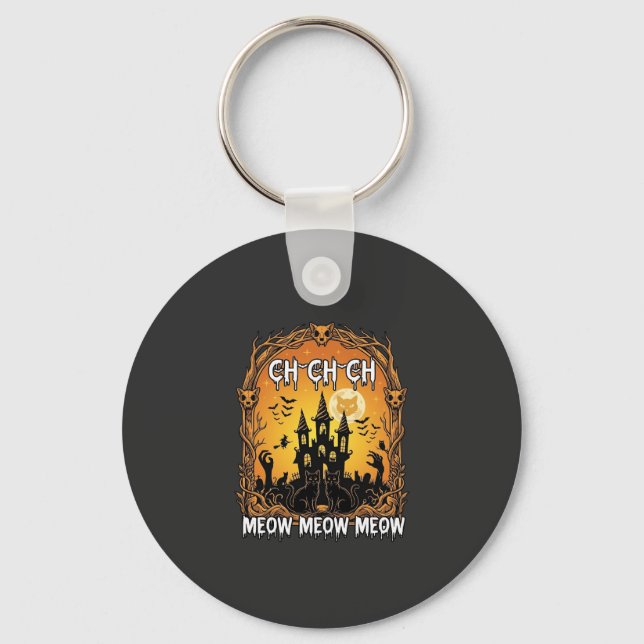 Chaveiro Ch Meow Halloween Castelo Assombrado_1 (Frente)