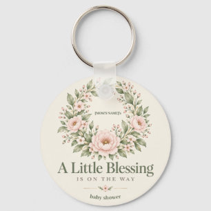 Chaveiro Chá de Bebê Botânico Baby in Bloom  