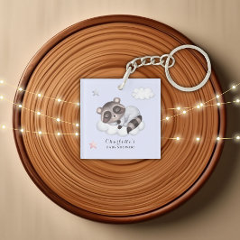 Chaveiro Chá de fraldas Azul Cavalo Raccoon