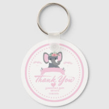 Chá de fraldas de elefante fofo floral rosa person