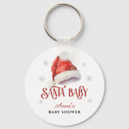 Chaveiro Chá de fraldas de Santa Hat para o convidado de ma