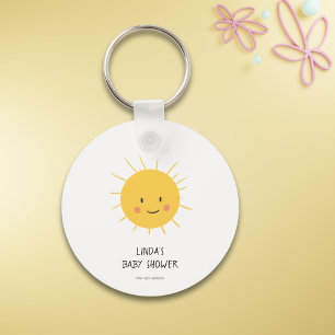 Chaveiro Chá de fraldas Personalizado do Sol Whimsical