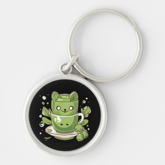 Chaveiro chá verde matcha (Frente)
