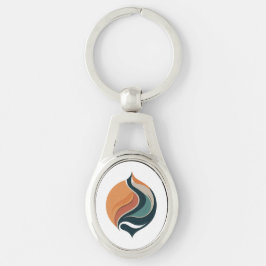 Chaveiro Chama Gráfico Oval
