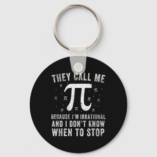 Chaveiro Chamam-Me Símbolo Pi Day Cute Funny Groovy