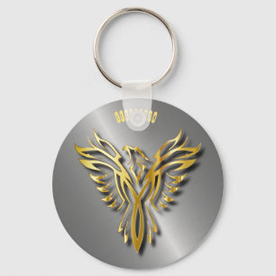Chaveiro Chamas Dourados douradas de Phoenix da ascensão