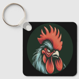 Chaveiro "Champ Grumpy Rooster" Double Sided Aluminum 