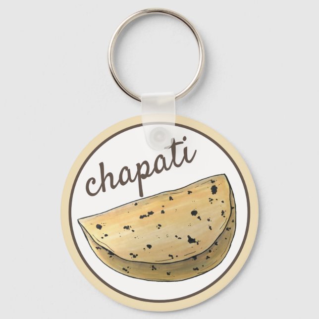 Chaveiro Chapati Roti Comida indiana Pão Pão Pão Pão Pão (Frente)