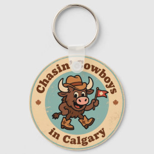 Chaveiro Chapéu de Cowboy Búfalo Vintage Engraçado de Calga