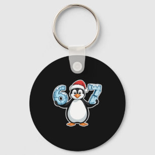 Chaveiro Chapéu de Papai Noel de Pinguim 67 Números Gelados