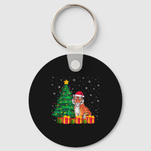 Chaveiro Chapéu de Papai Noel do Tigre de Bengala Feio Luze